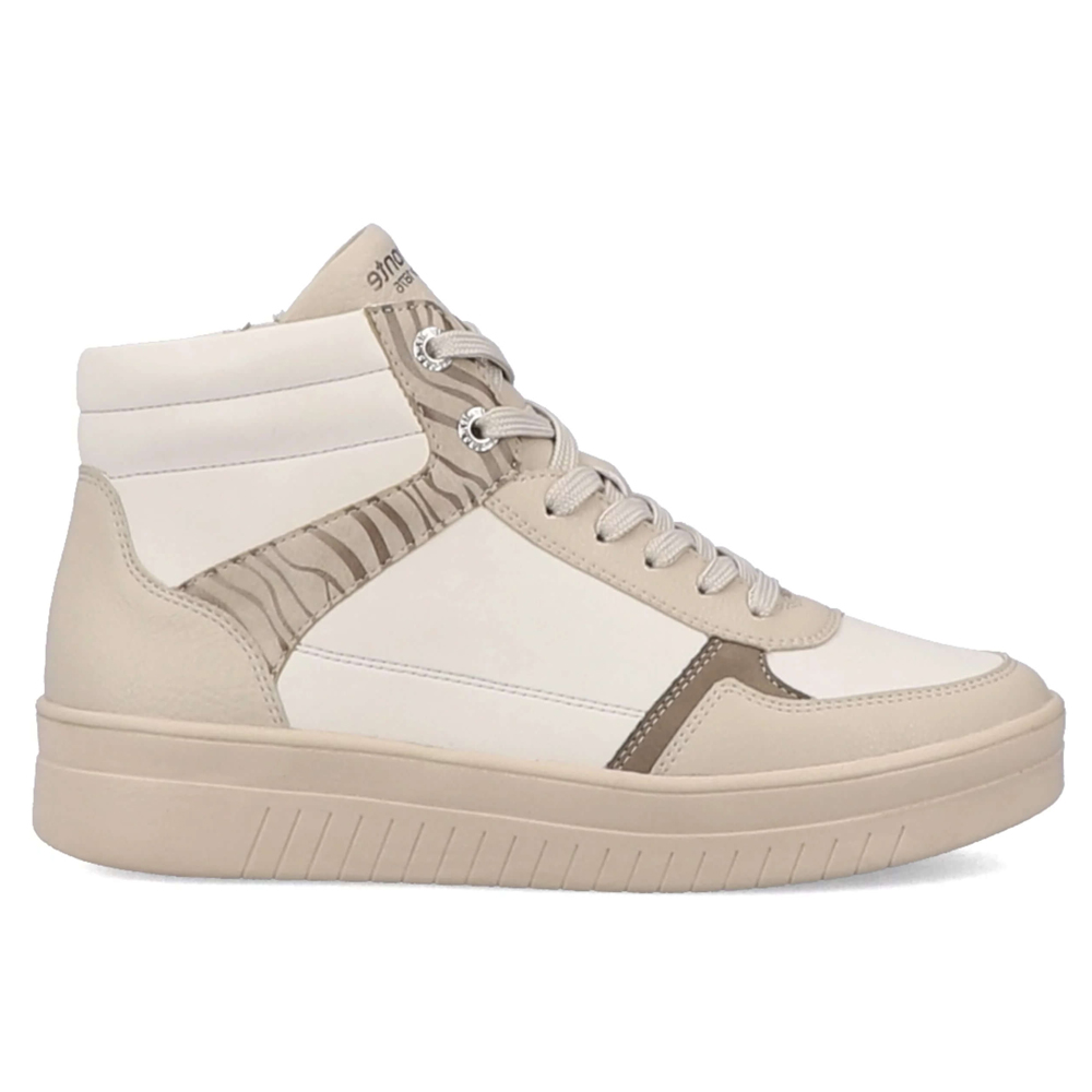 Remonte Dorndorf Remonte D0J71-80 Ανατομικό Δερμάτινο Μποτάκι Sneaker Μπεζ